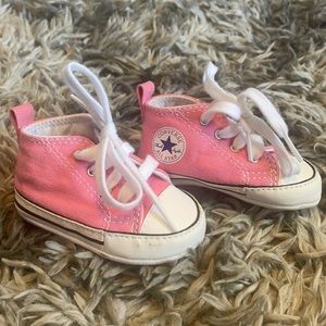 Like New High Top Pink Converse. Infant Size 2.